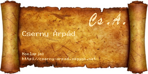 Cserny Árpád névjegykártya